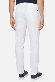 Pantalon En Coton Extensible, Blanc, hi-res