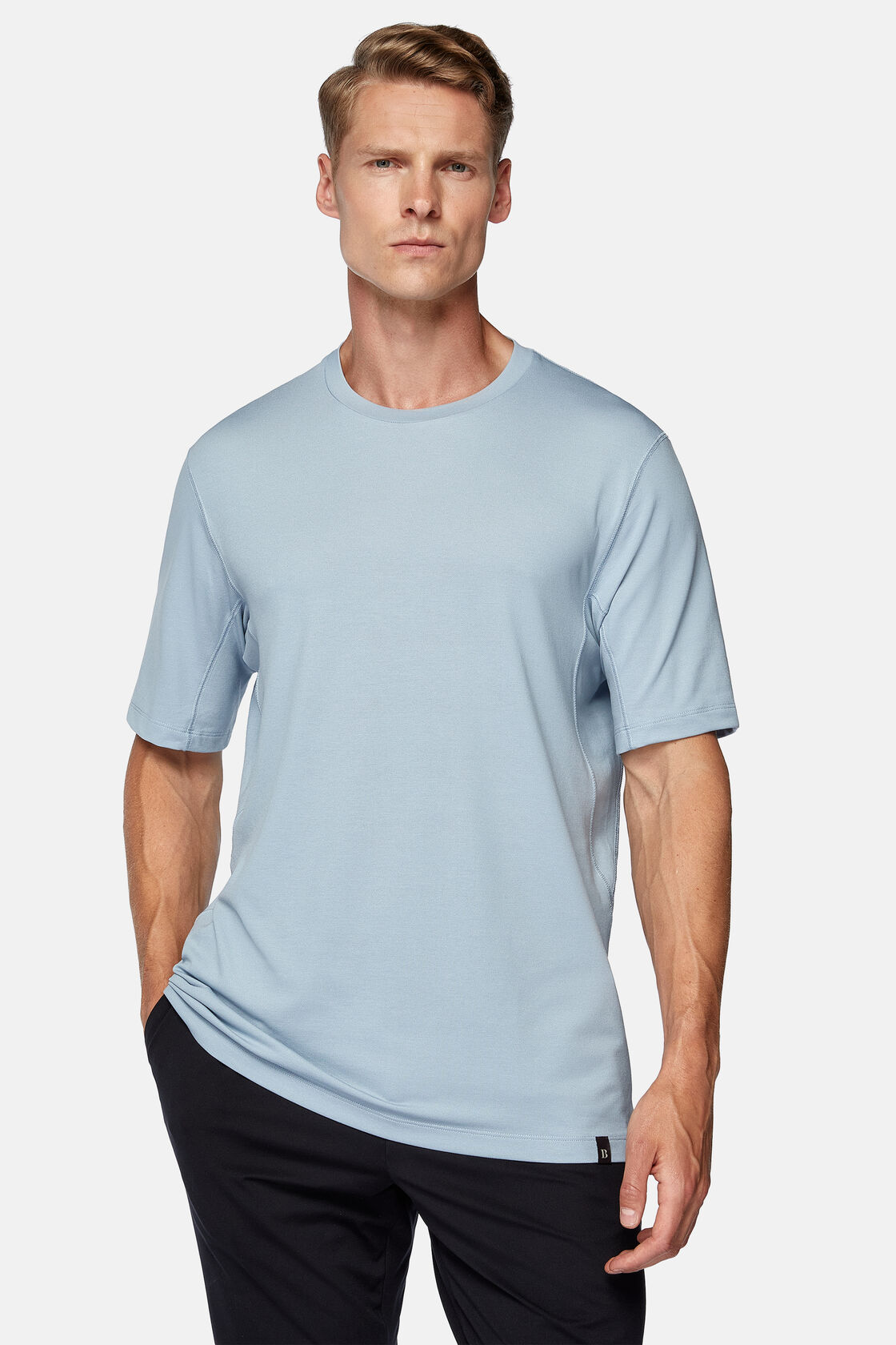 High-Performance Piqué Polo T-Shirt, Light Blue, hi-res