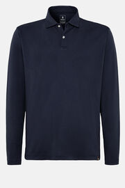 Polo aus hochwertiger Jersey-Mischung Regular Fit, Navy blau, hi-res