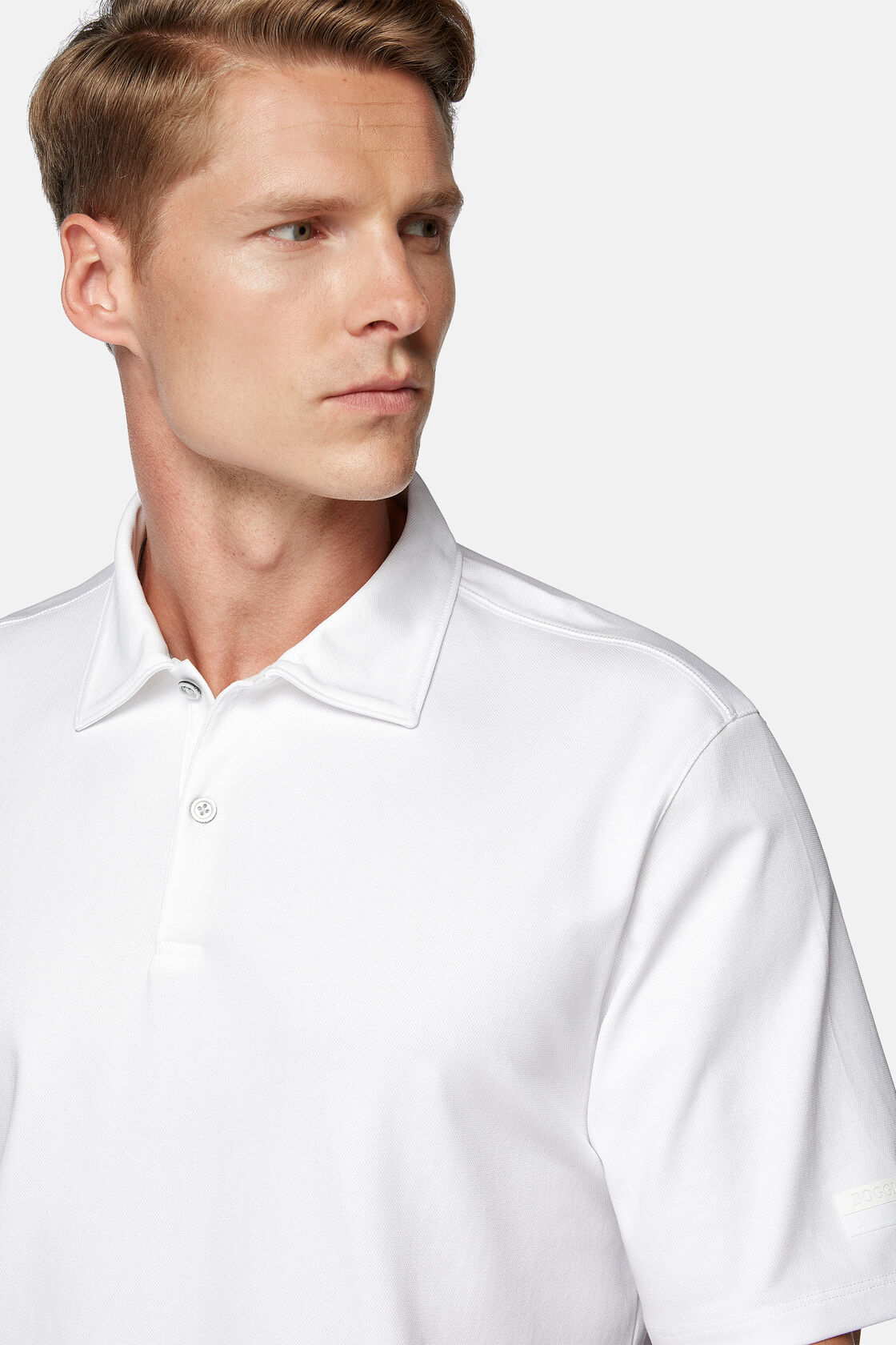 Poloshirt van high-performance piqué, White, hi-res