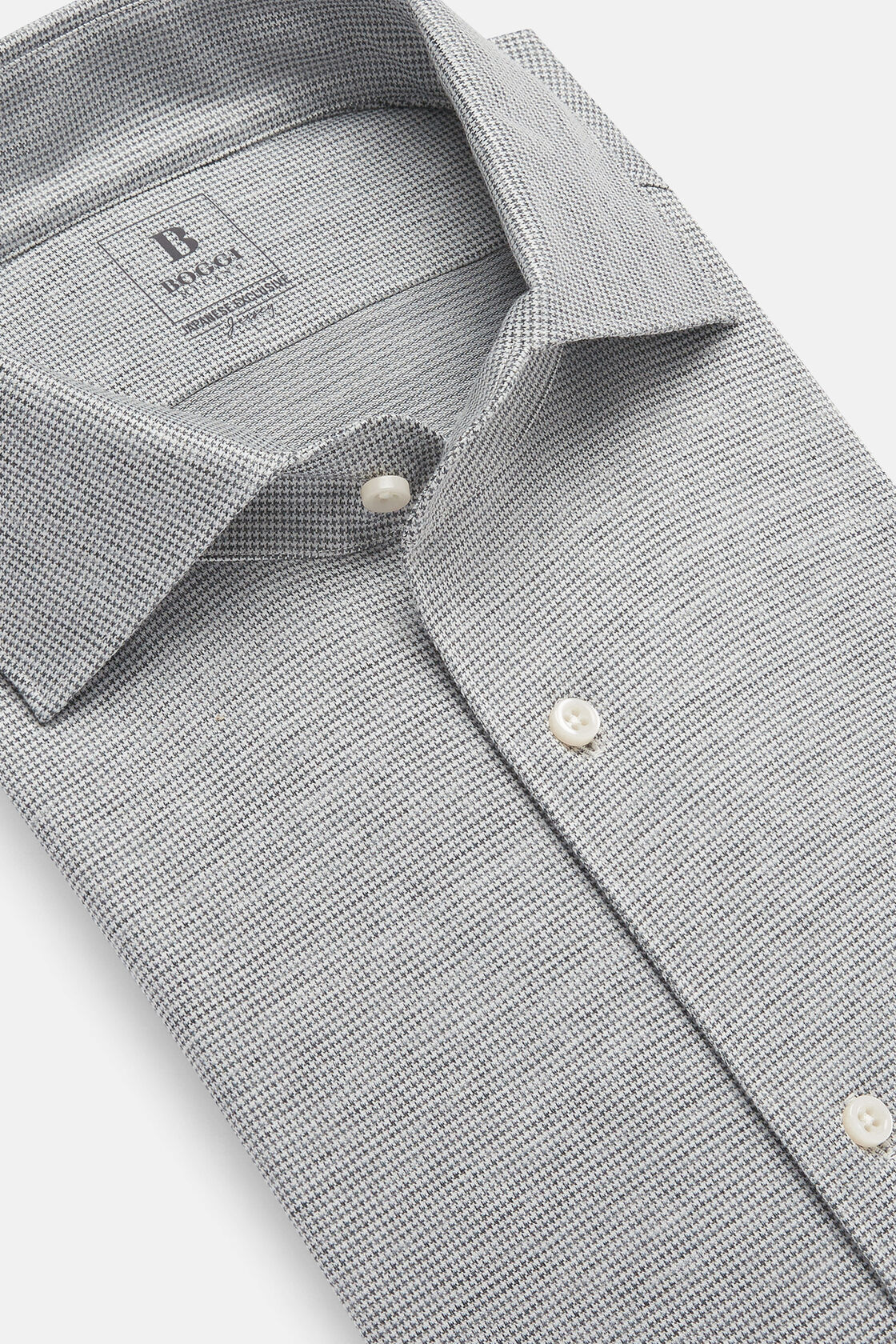Regular Fit Japanese Jersey Polo Shirt, Grey, hi-res