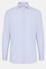 Slim Fit Sky Blue Dobby Cotton Shirt, Light Blue, hi-res