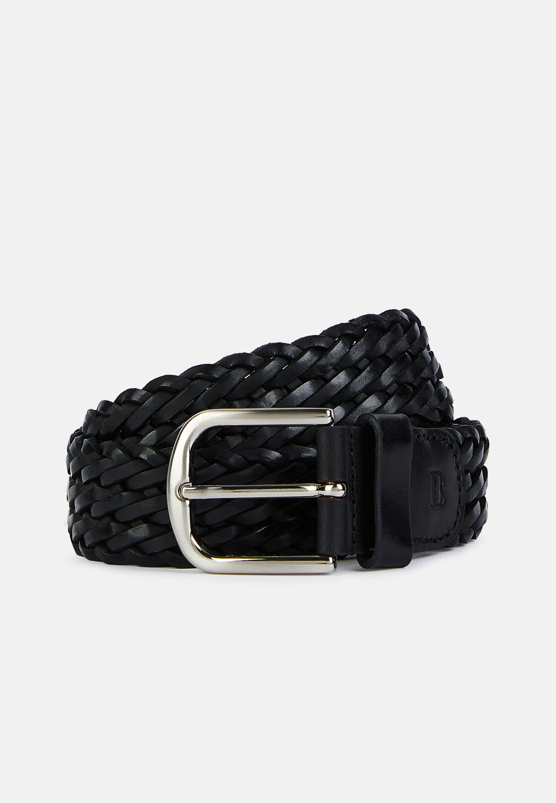 Black Braided leather belt, Polo Ralph Lauren