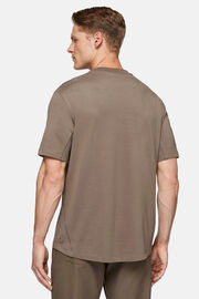 T-shirt polo em piqué de alto desempenho, Brown, hi-res