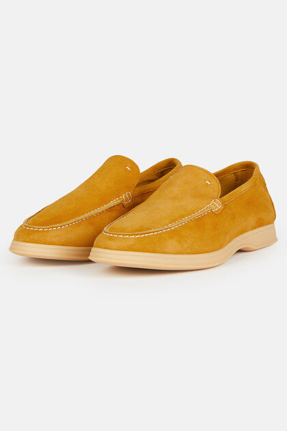 Aria Suede Loafers, Yellow, hi-res