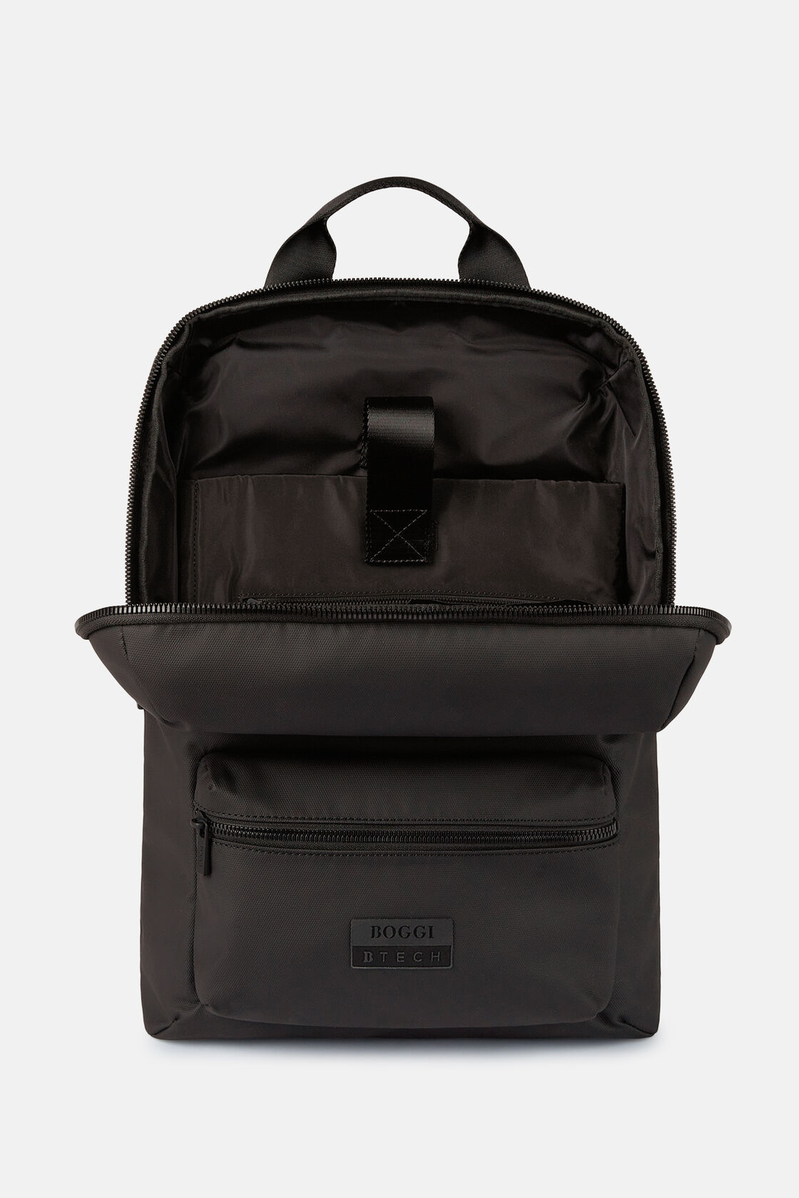 Recycled Polyester Technical Fabric Backpack, Black, hi-res