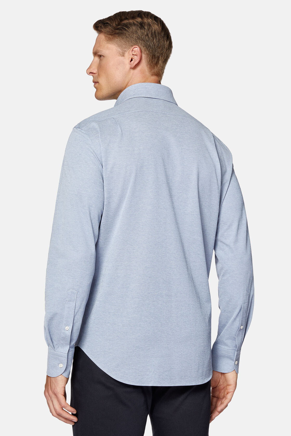 Regular Fit Japanese Jersey Polo Shirt, Light Blue, hi-res