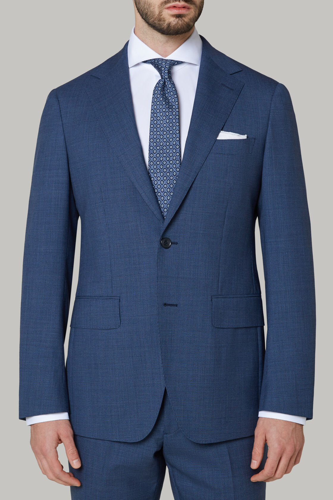 Men's Blue Wool Milano Suit | Boggi Milano