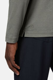 Polo Shirt in a Cotton Blend High-Performance Jersey Regular, Green, hi-res
