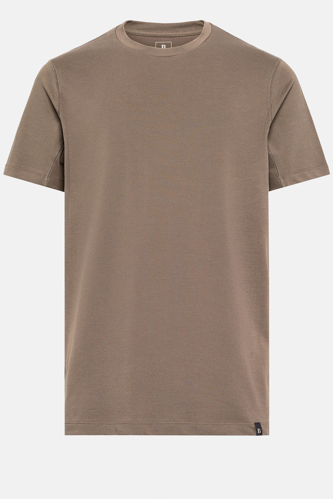 Camiseta de piqué de alto rendimiento, marrón, hi-res