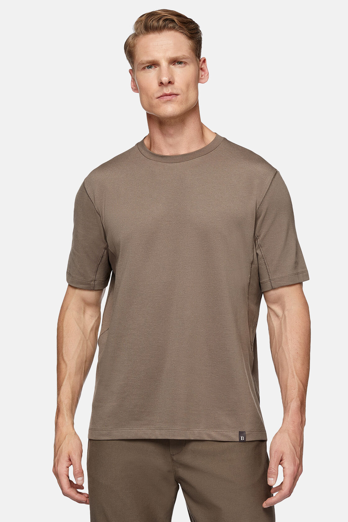 Hochwertiges Piqué-T-Shirt, Braun, hi-res