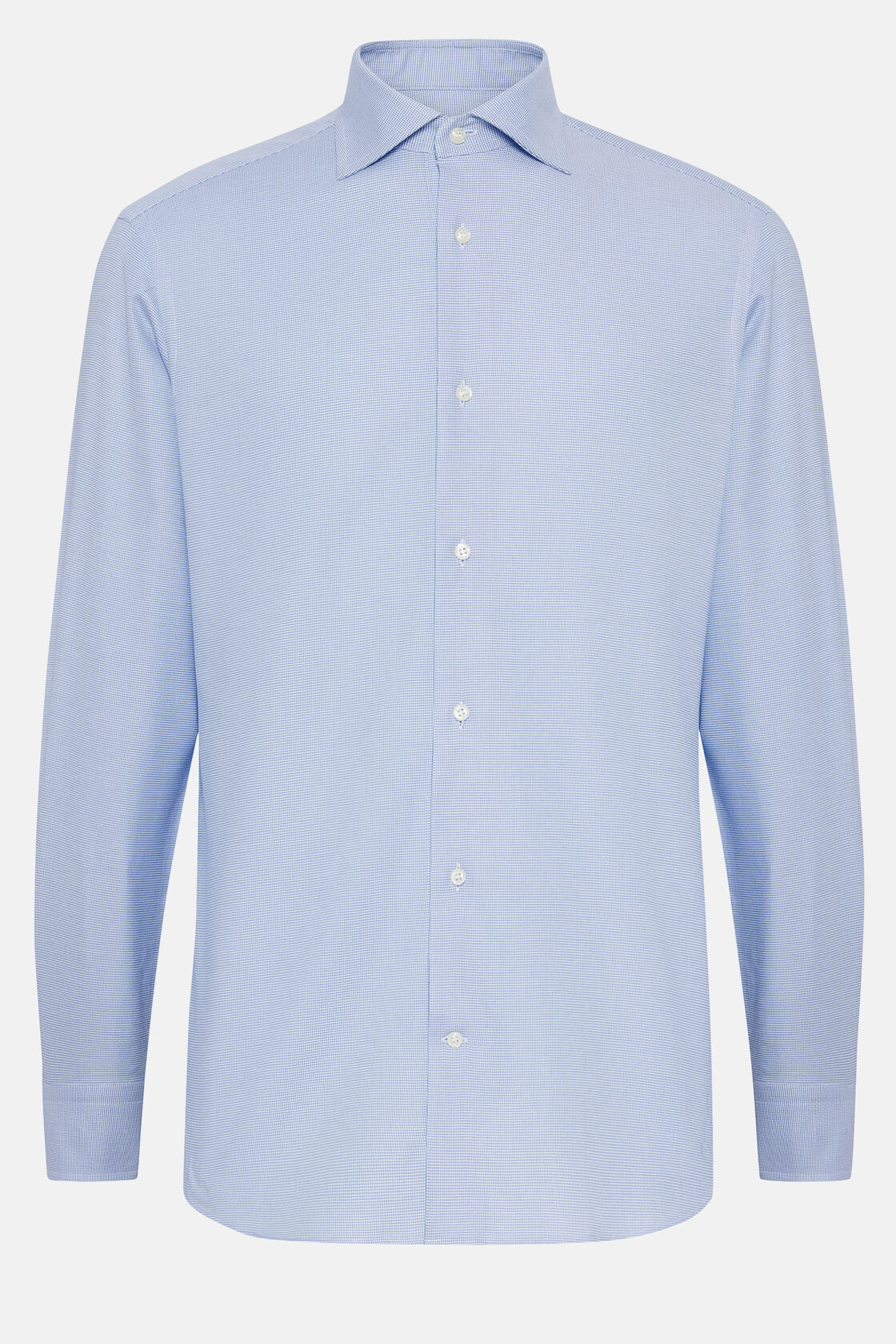 Γαλάζιο βαμβακερό μπλουζάκι πιε ντε πουλ σε στενή γραμμή, Light Blue, hi-res