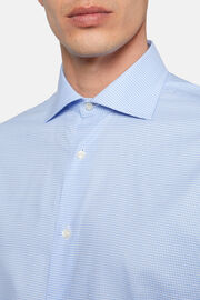 Chemise à carreaux et col Windsor, Bleu clair, hi-res
