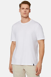 T-shirts en Coton Flammé, Blanc, hi-res