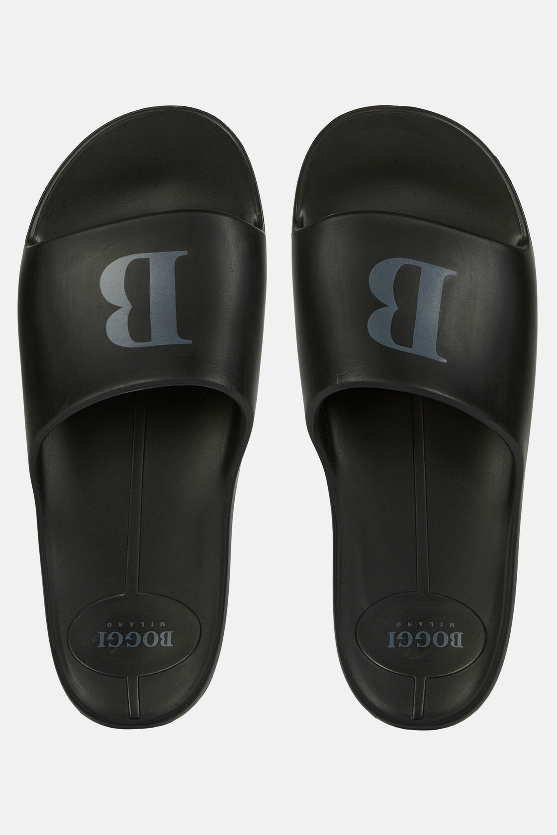 Logo slipper in Eva, Black, hi-res