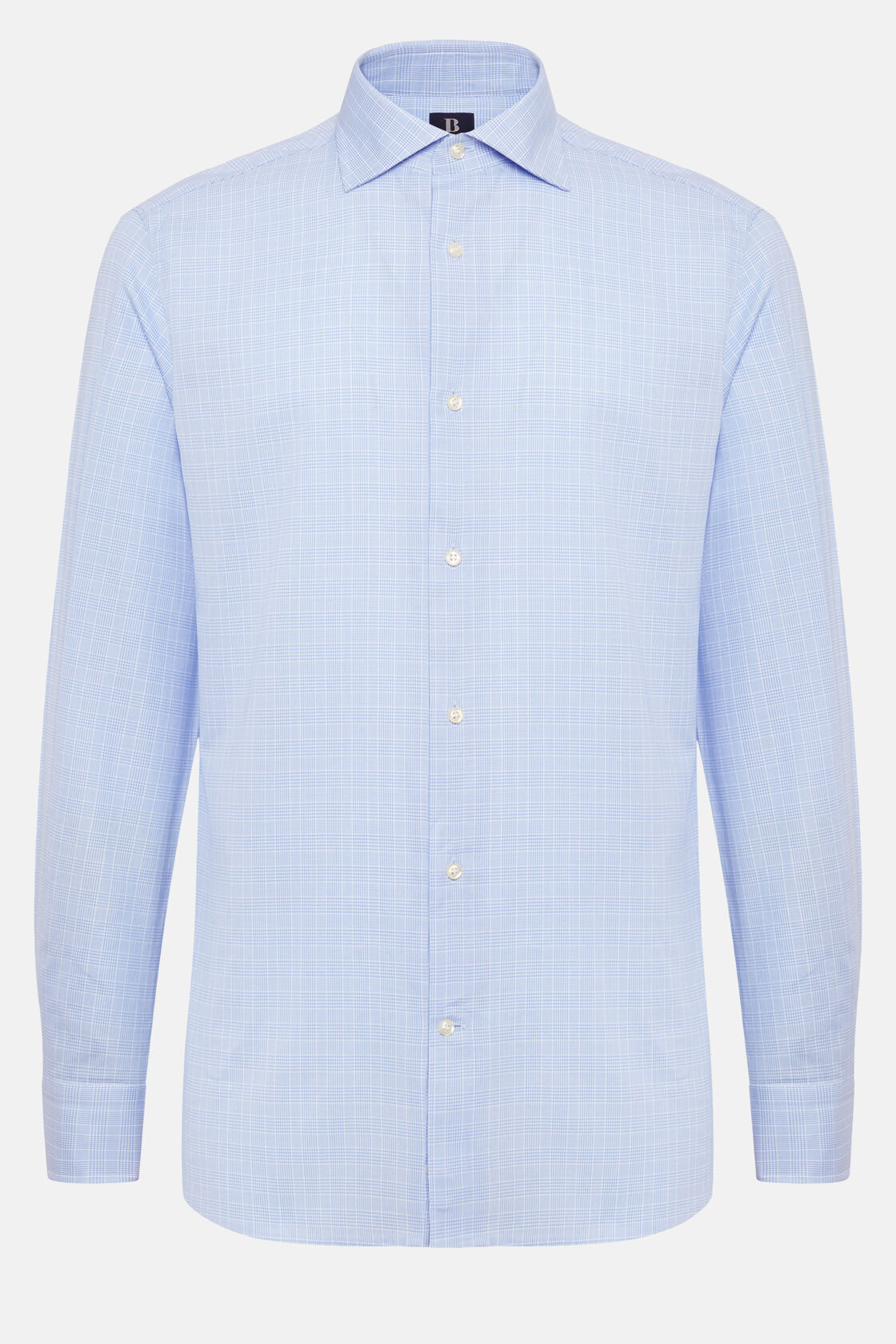 Camicia Twill di Cotone collo Windosr, Azzurro, hi-res