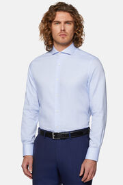Dobby Napoli Collar Shirt Slim Fit, Light Blue, hi-res