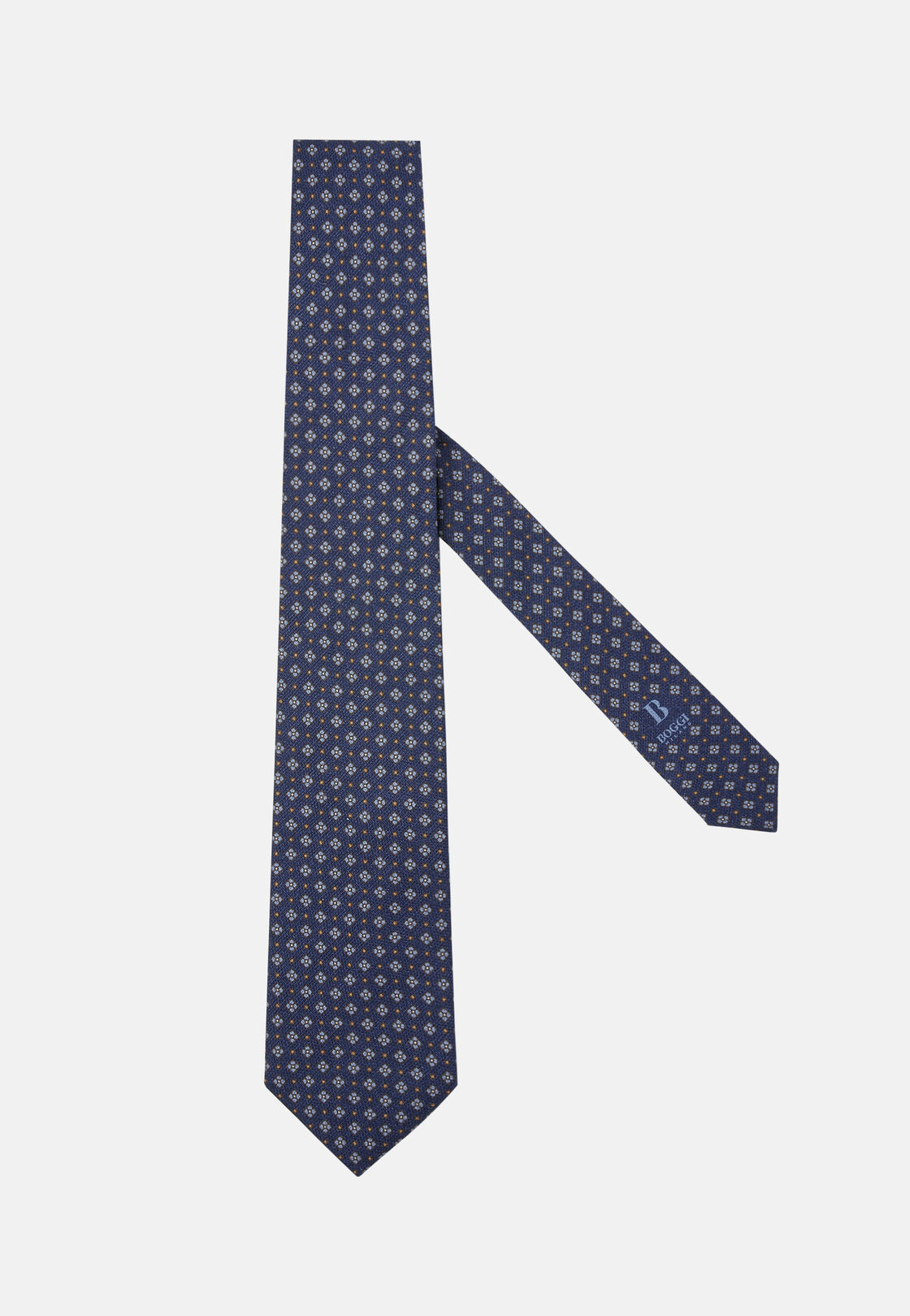 Louis Vuitton Navy Blue Silk LV Circle Dots Tie