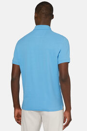 Bawełniana koszulka polo z piki., Turquoise, hi-res