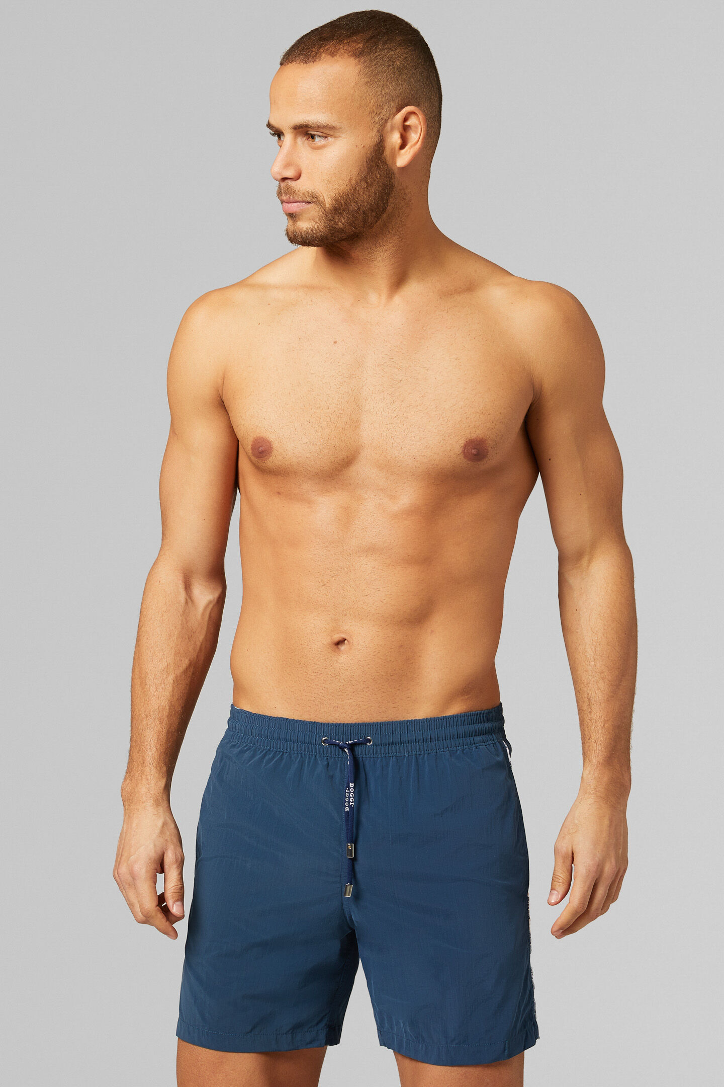 navy swimming trunks