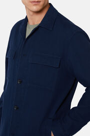 Hemdjacke aus Leinen, Navy blau, hi-res