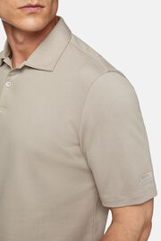 High-Performance Piqué Polo Shirt, Sand, hi-res