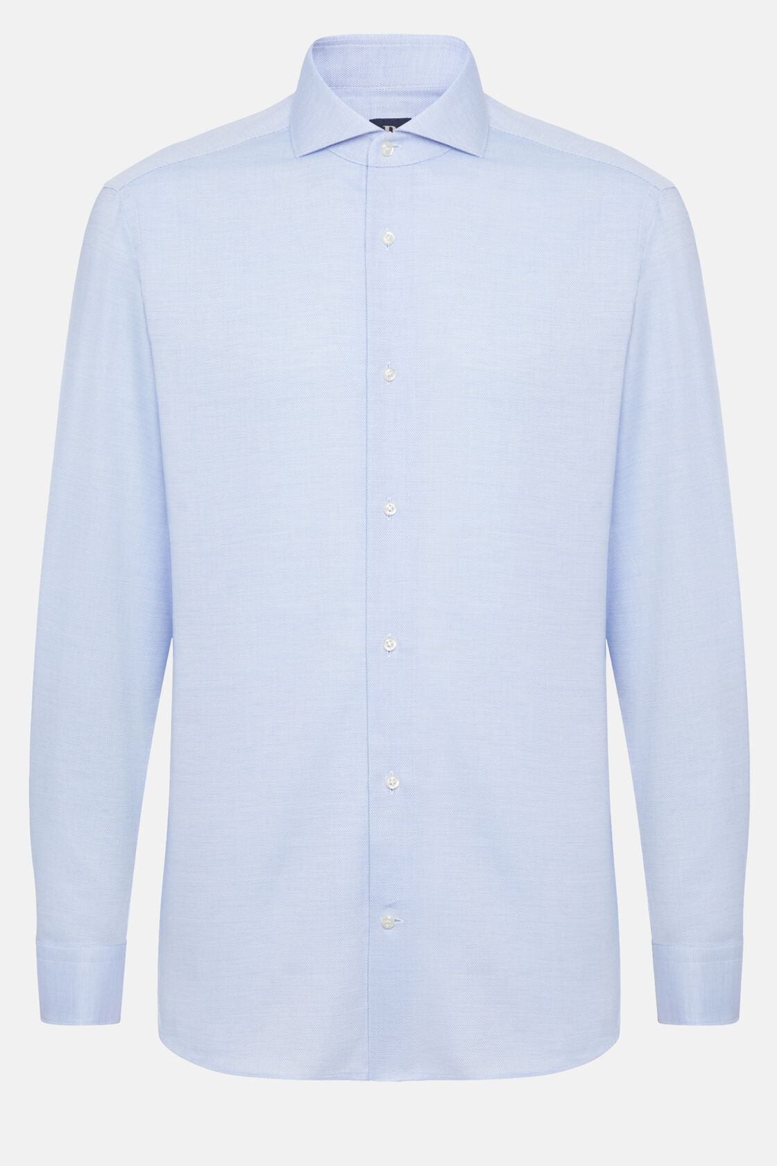 Dobby Napoli Collar Shirt Slim Fit, Light Blue, hi-res