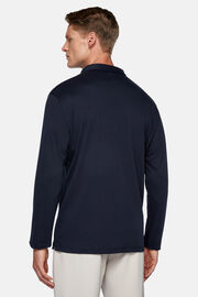 Nagy teljesítményű jersey pamutkeverékből készült normál szabású pólóing, Navy blue, hi-res