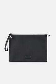 Recycled Polyester Technical Fabric Clutch Bag, Black, hi-res