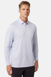 Polo Shirt In Cotton Jersey Regular Fit, Light Blue, hi-res