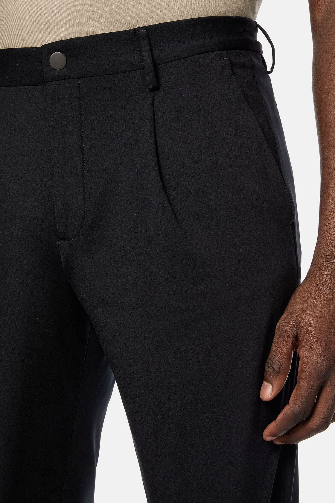 B-Tech Stretch Nylon Trousers, Black, hi-res