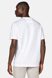 T-Shirt in Cotton and Tencel Jersey, White, hi-res