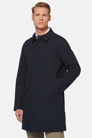 Technical fabric raincoat, Navy blue, hi-res