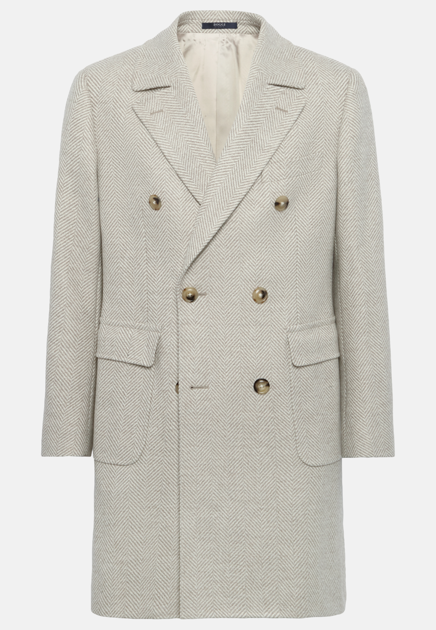 Men's Double-Breasted Wool Coat | Boggi Milano