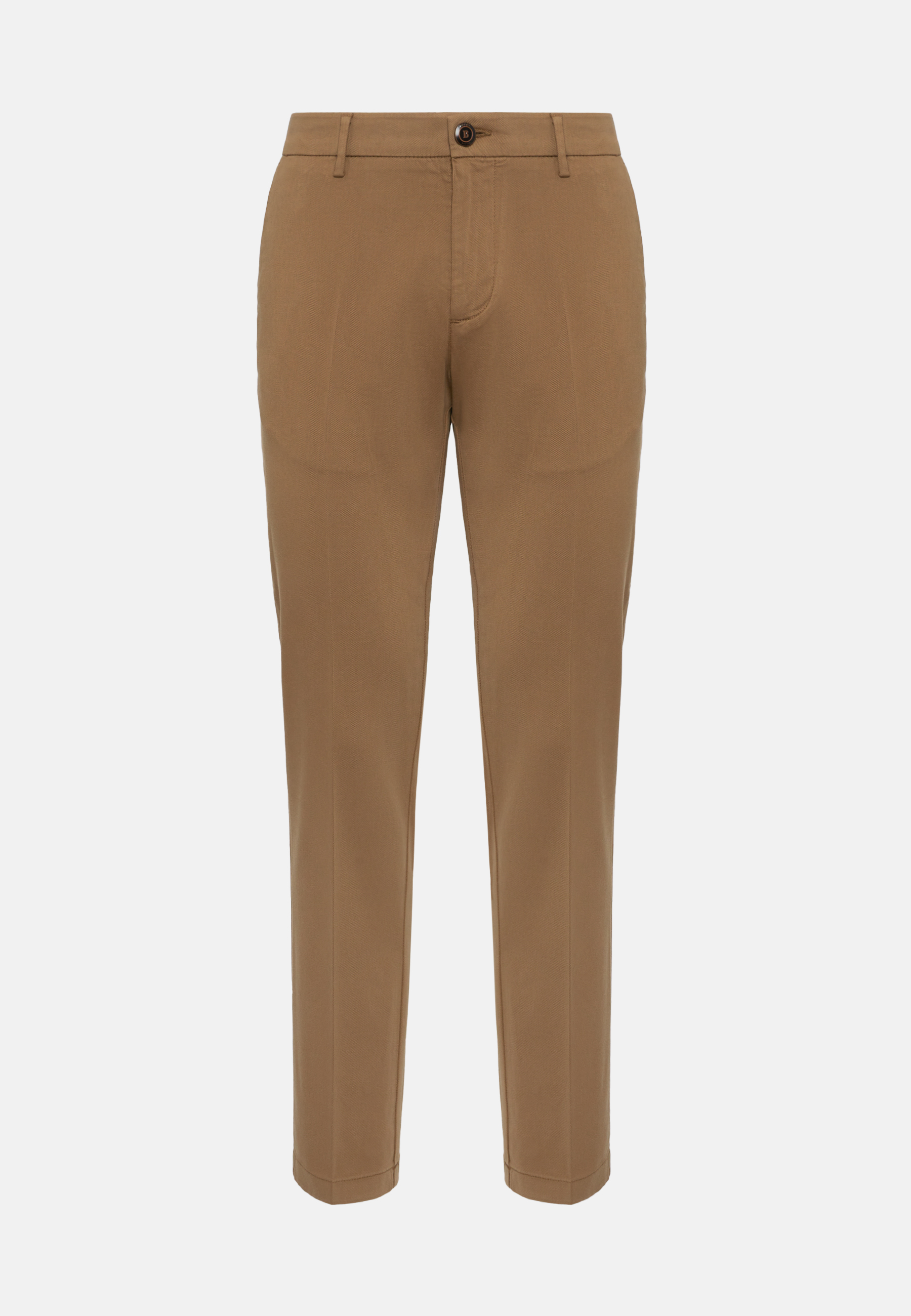 Tissu coton chino stretch - noisette