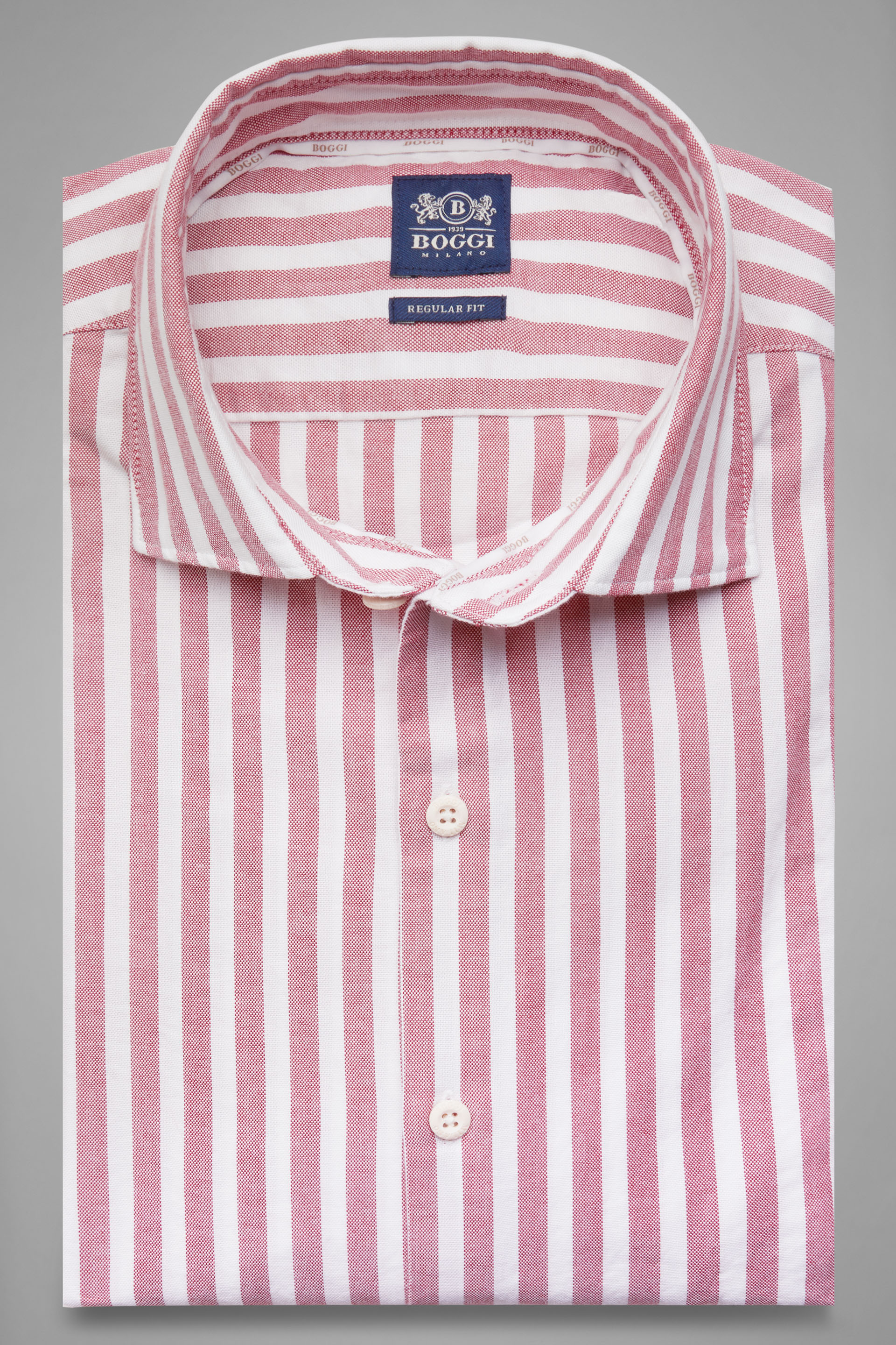 pink striped oxford shirt