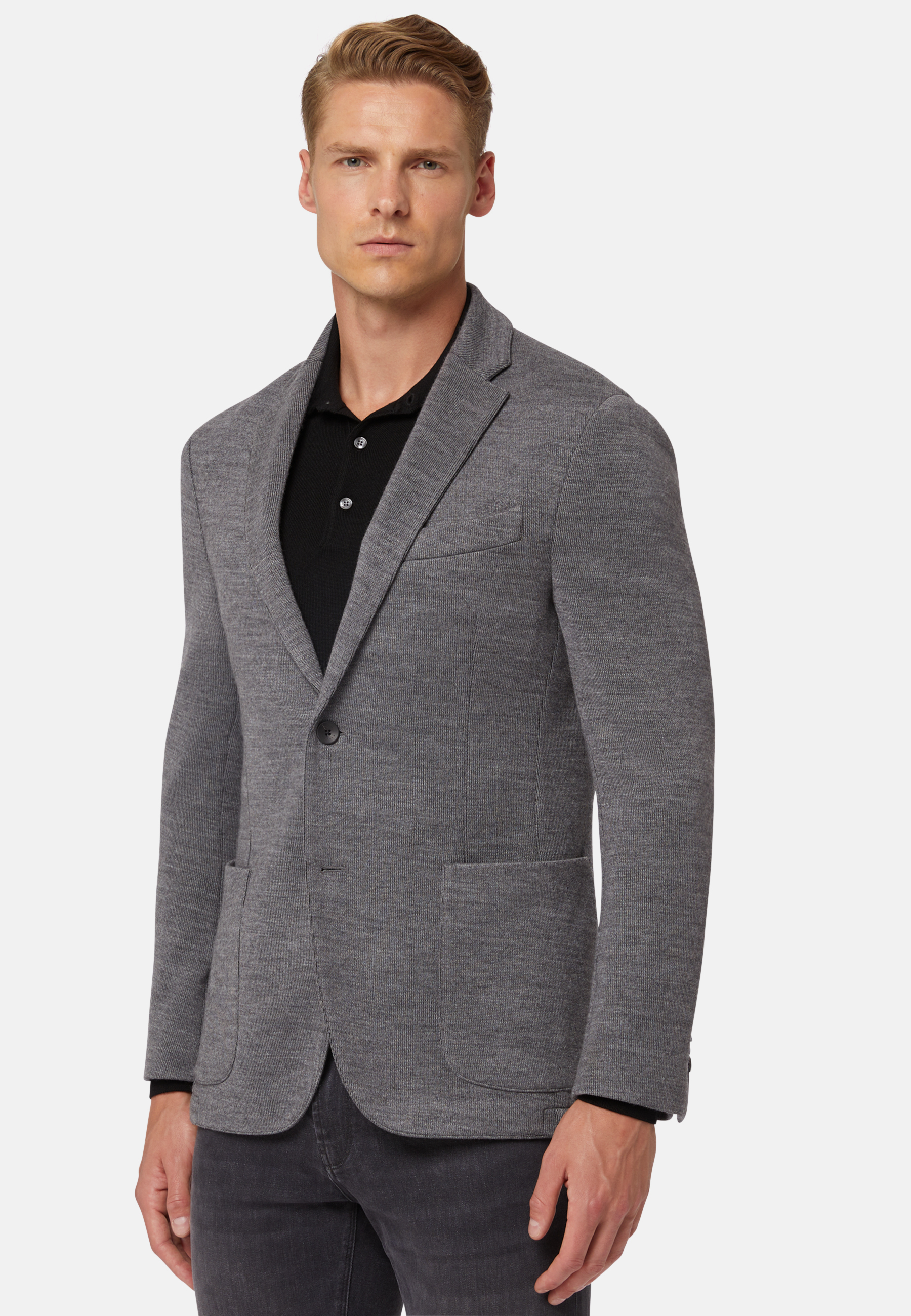 Mens grey hotsell jersey blazer