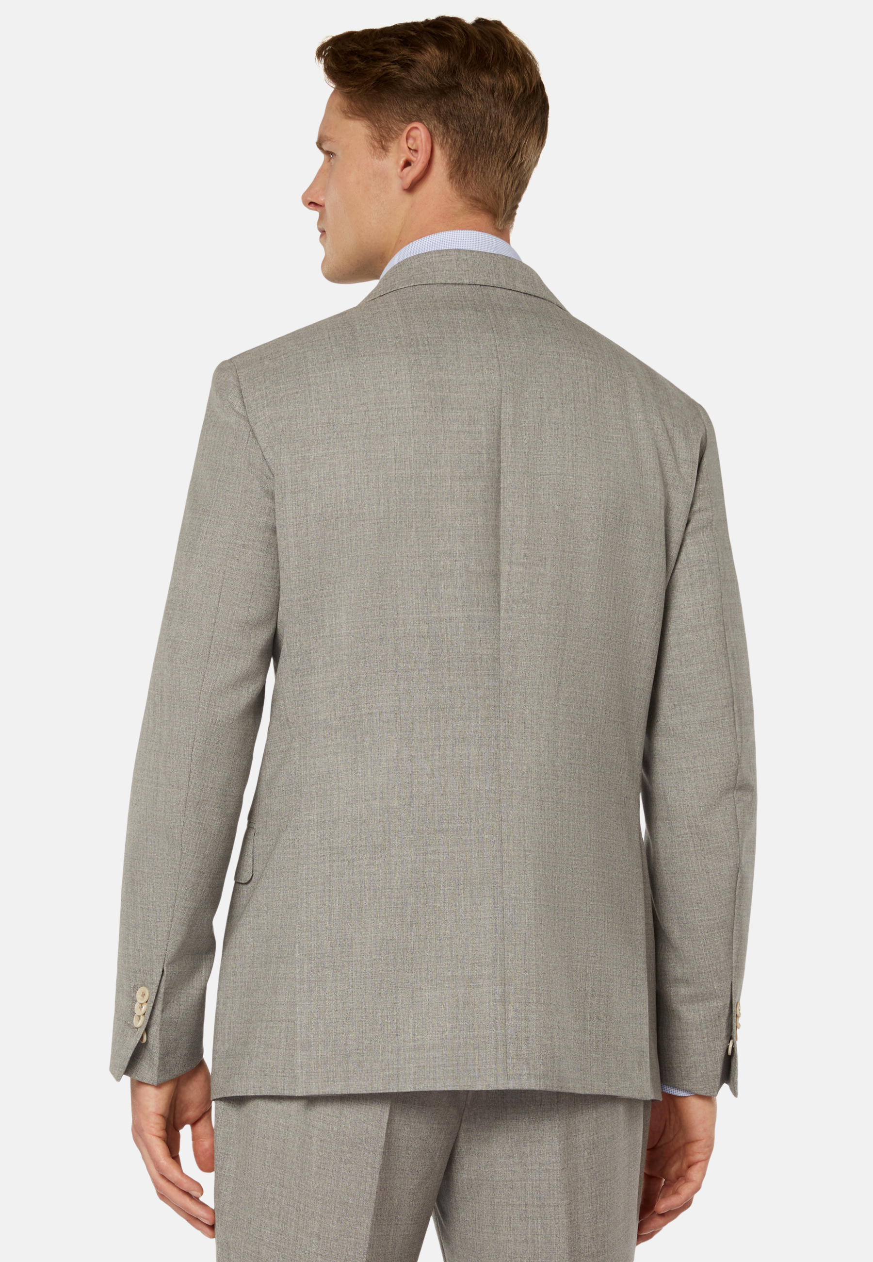 Light Grey Overcoat in Pure Wool