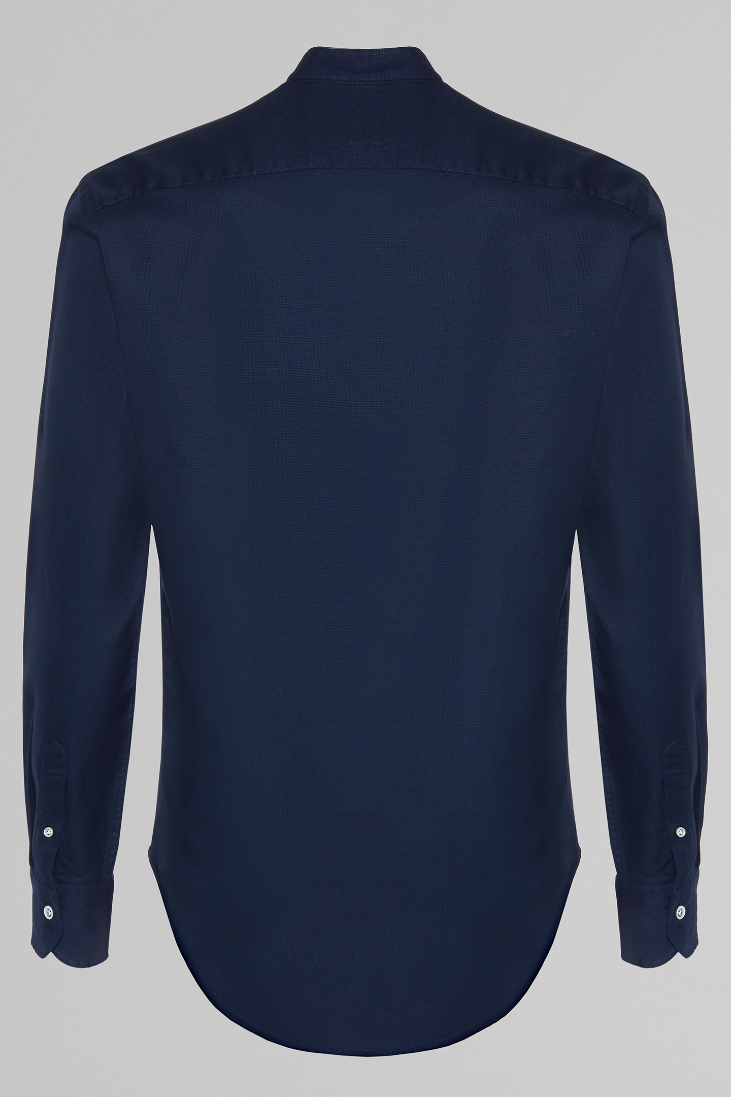 Men's Slim Fit Navy Blue Shirt With High Collar Boggi Milano