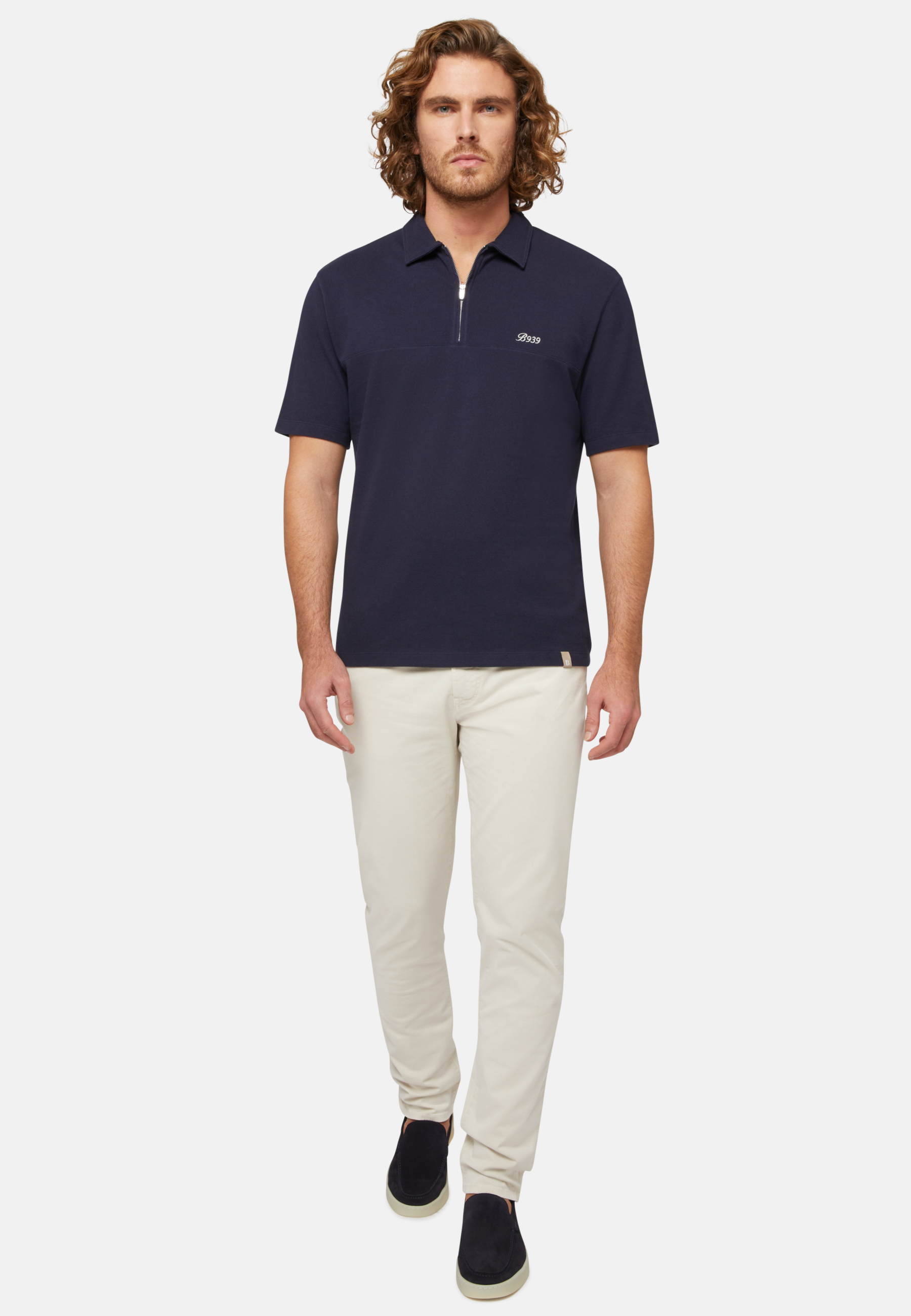 Organic Cotton Blend Piqué Polo Shirt