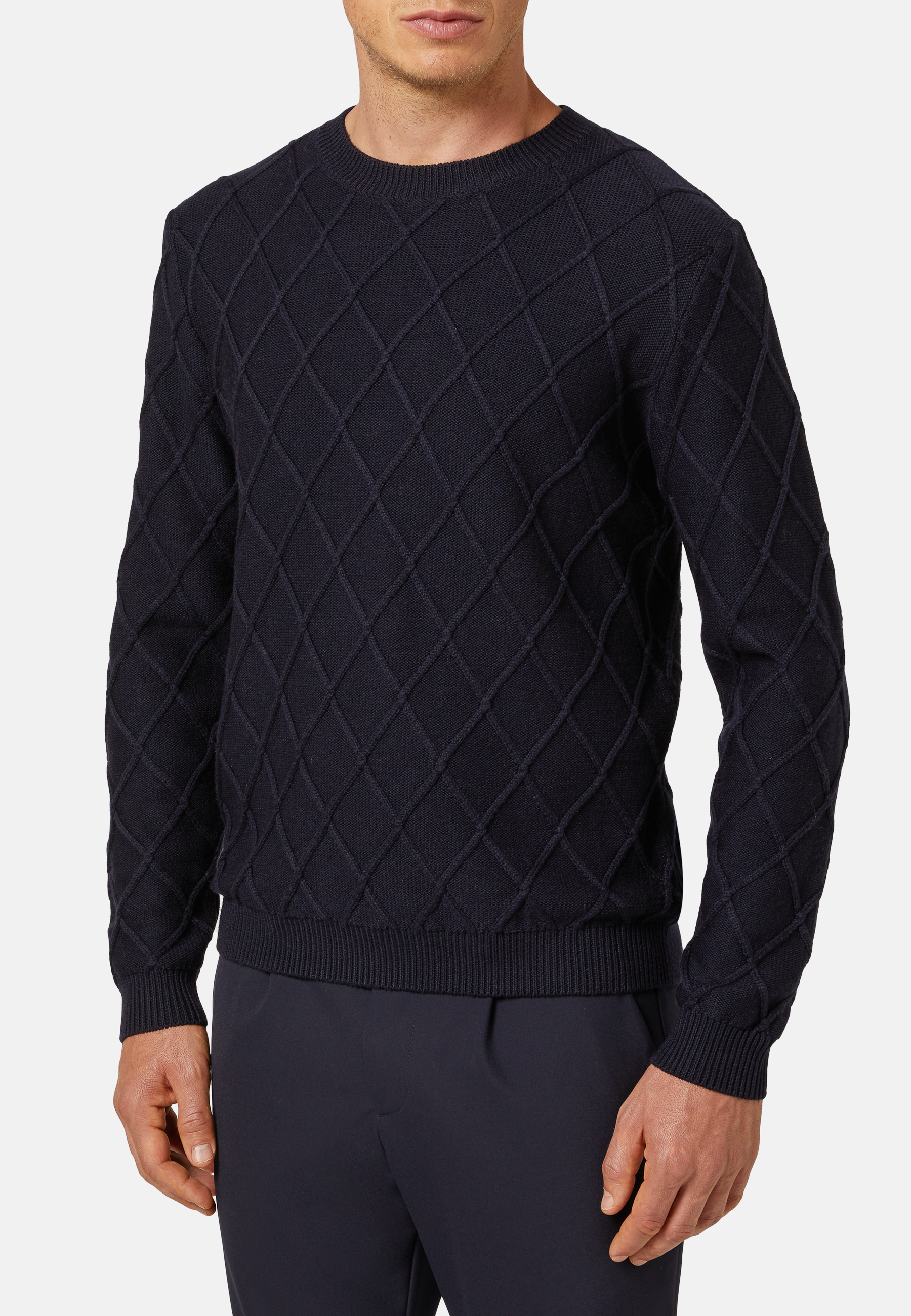 Navy clearance merino jumper