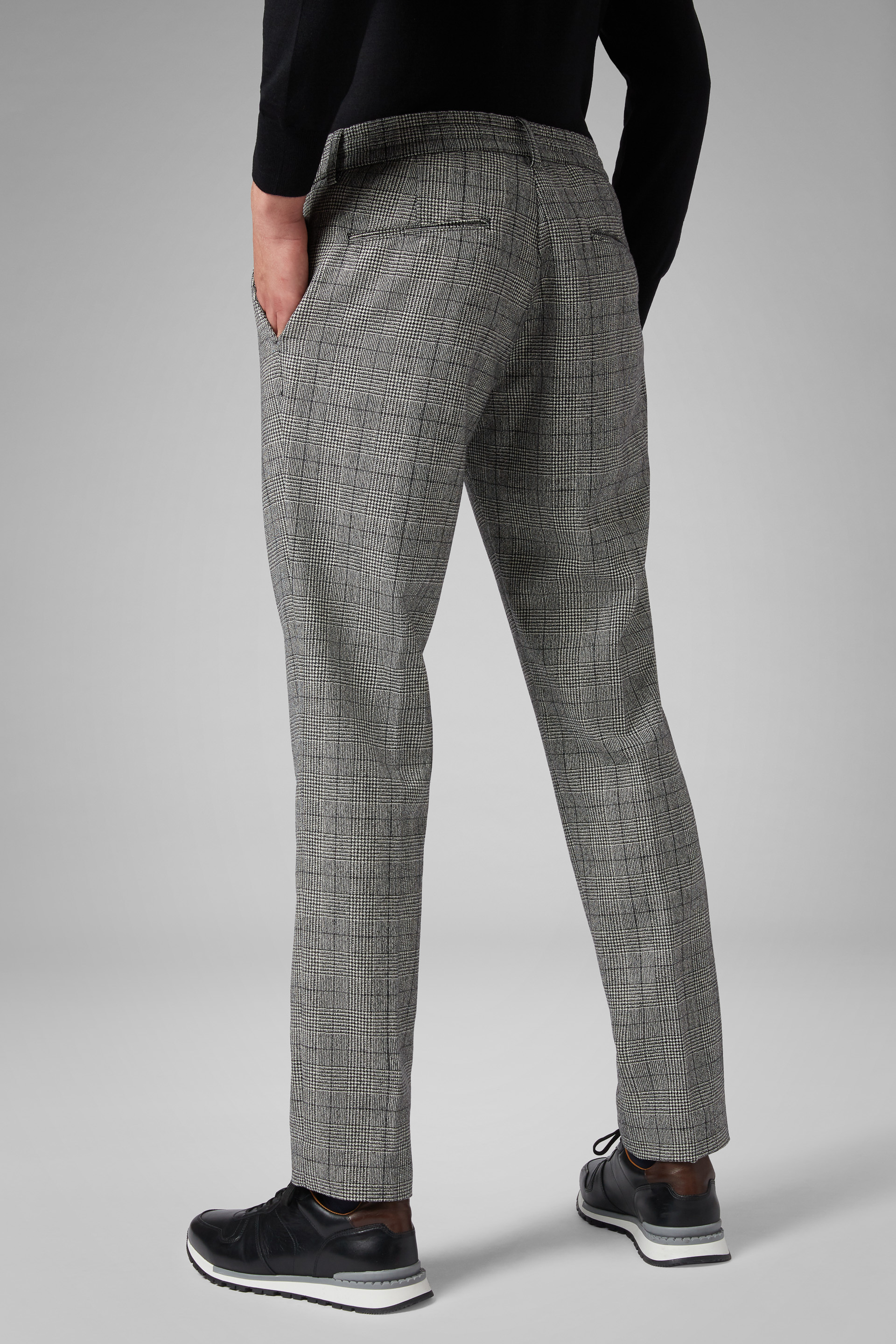 Grey Flannel Wool  Cashmere Slim Trousers  40 Colori