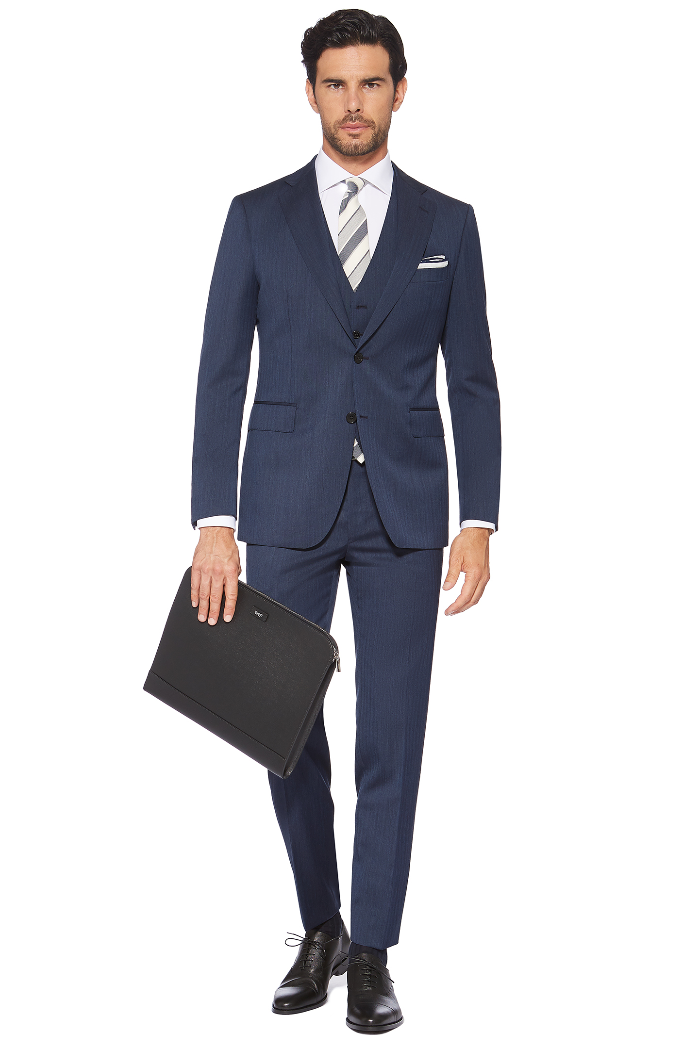 CORNFLOWER BLUE PURE WOOL PARIS SUIT | Boggi