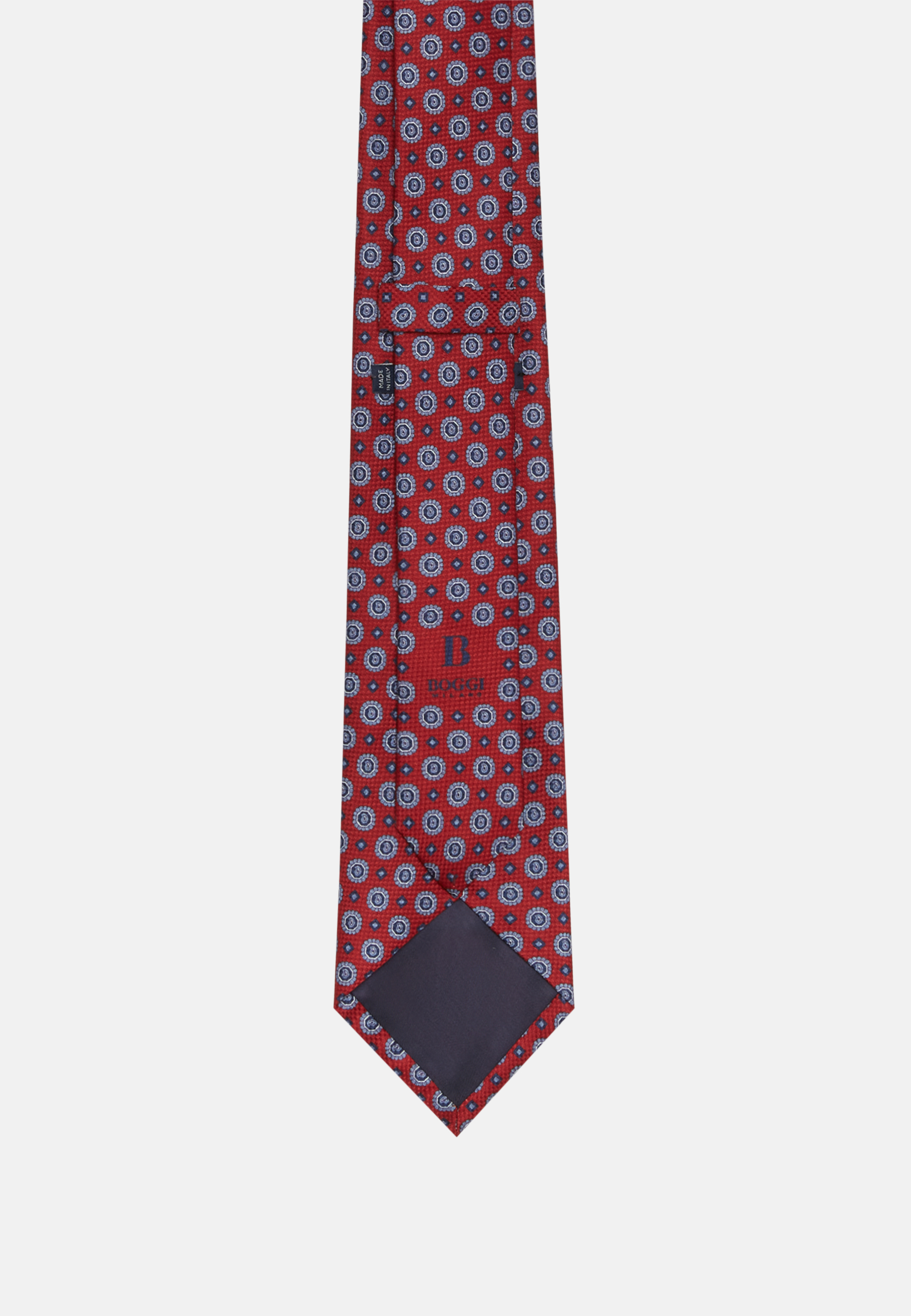 Men's Silk Tie with Medallion Motifs