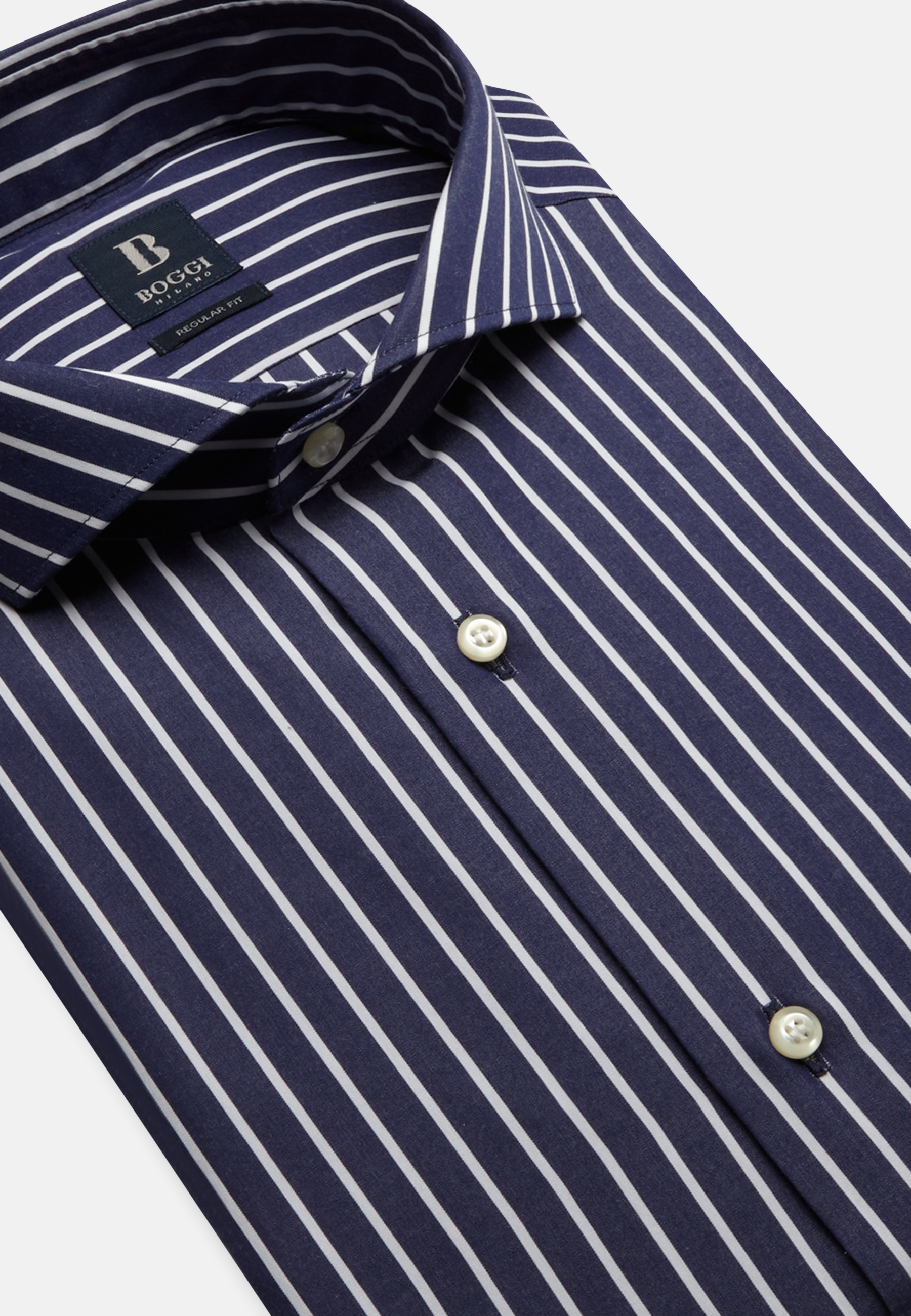 Men's Regular Fit Striped Cotton Shirt