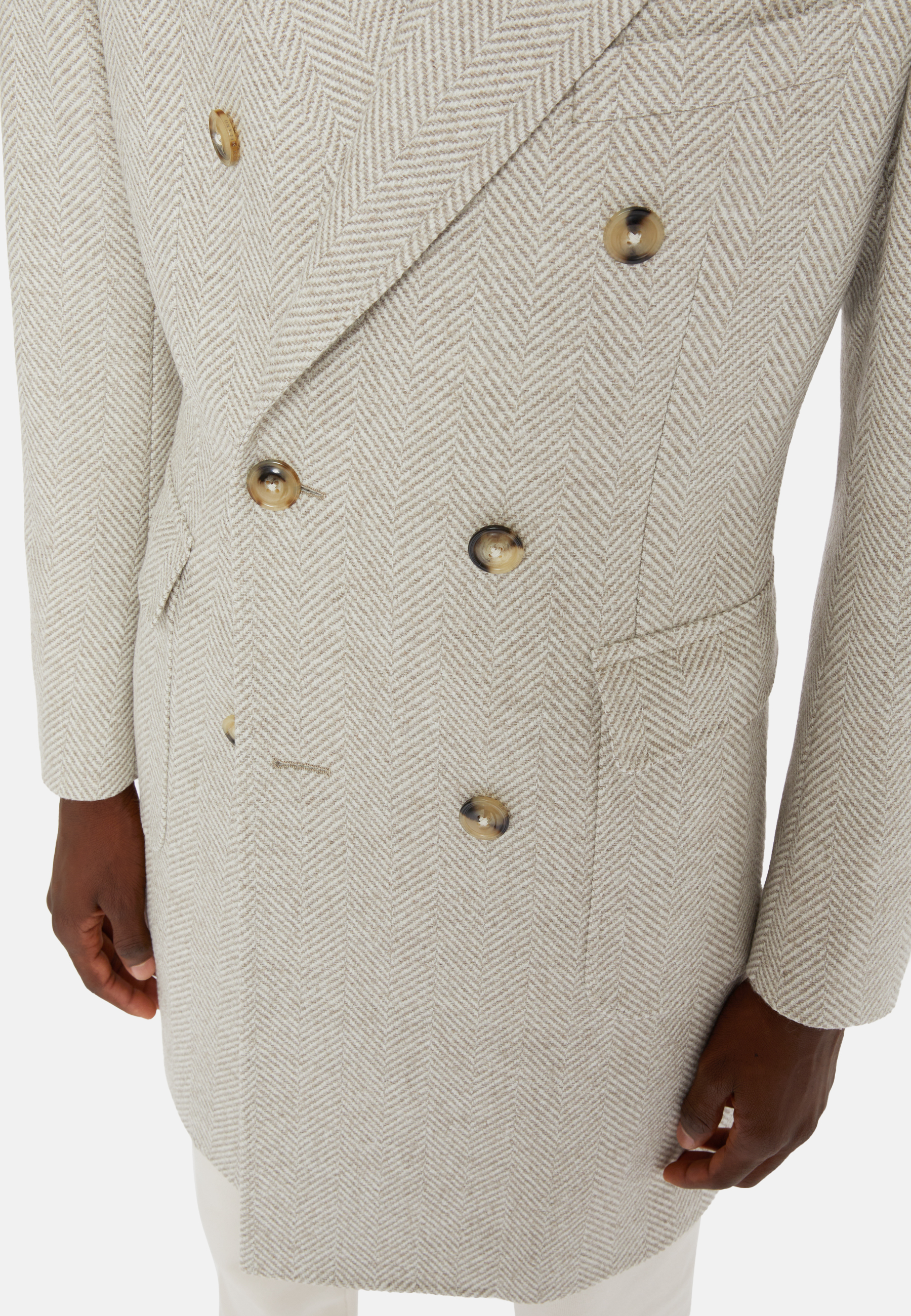 Long Double-Breasted Wool Coat