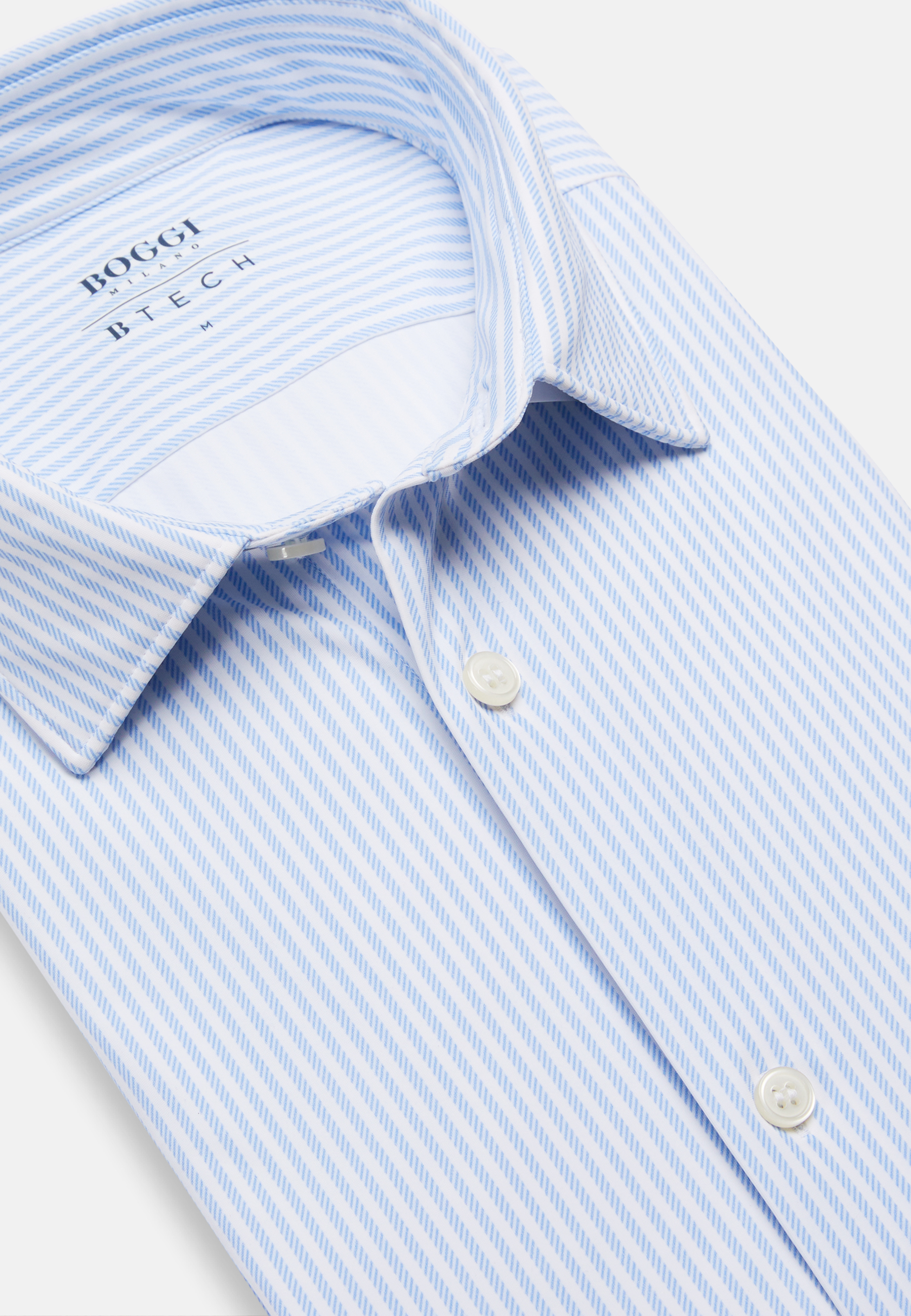 Formal Sky Blue Solid Shirt - Metro