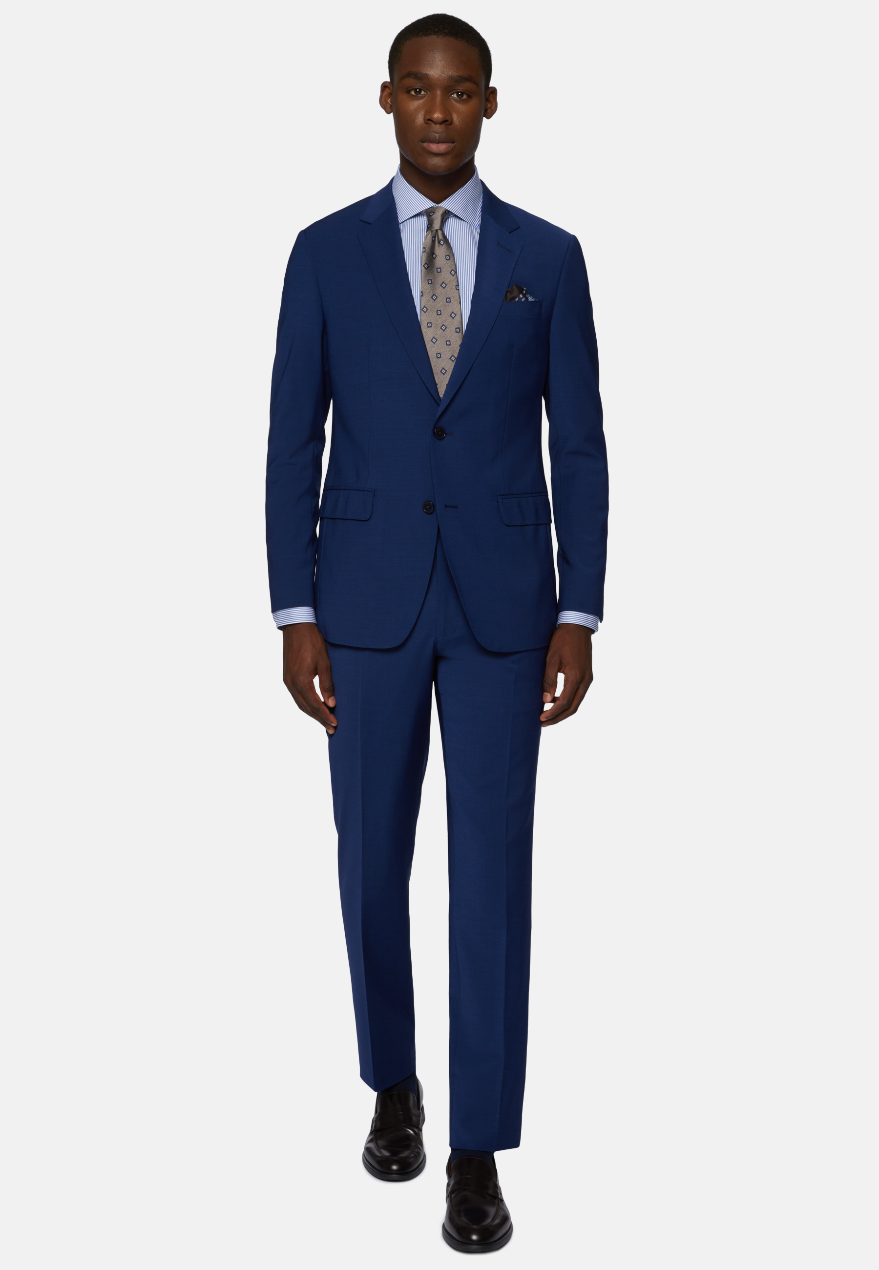 Men's Solid Wool Suit Style Anversa | Boggi Milano