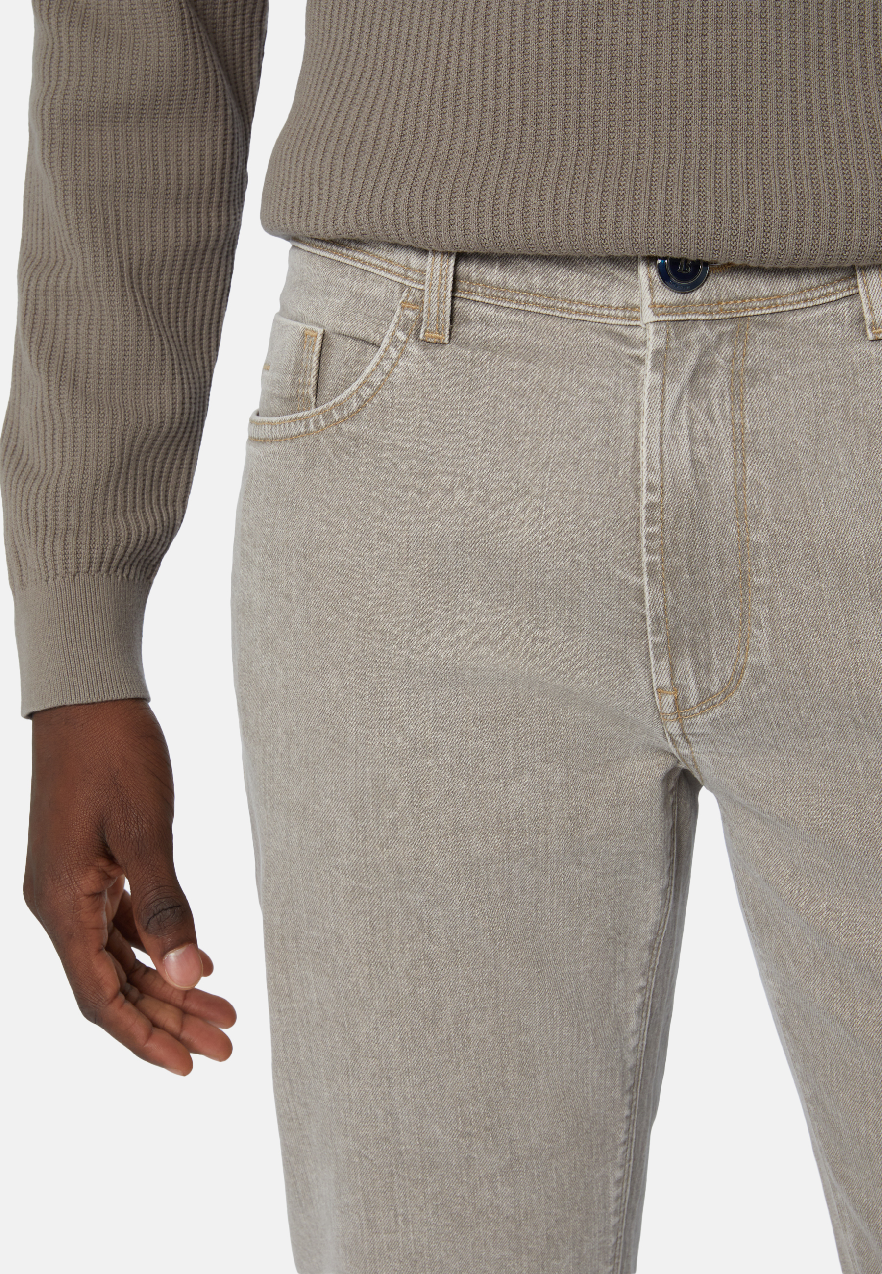 Grey Stretch Denim Jeans