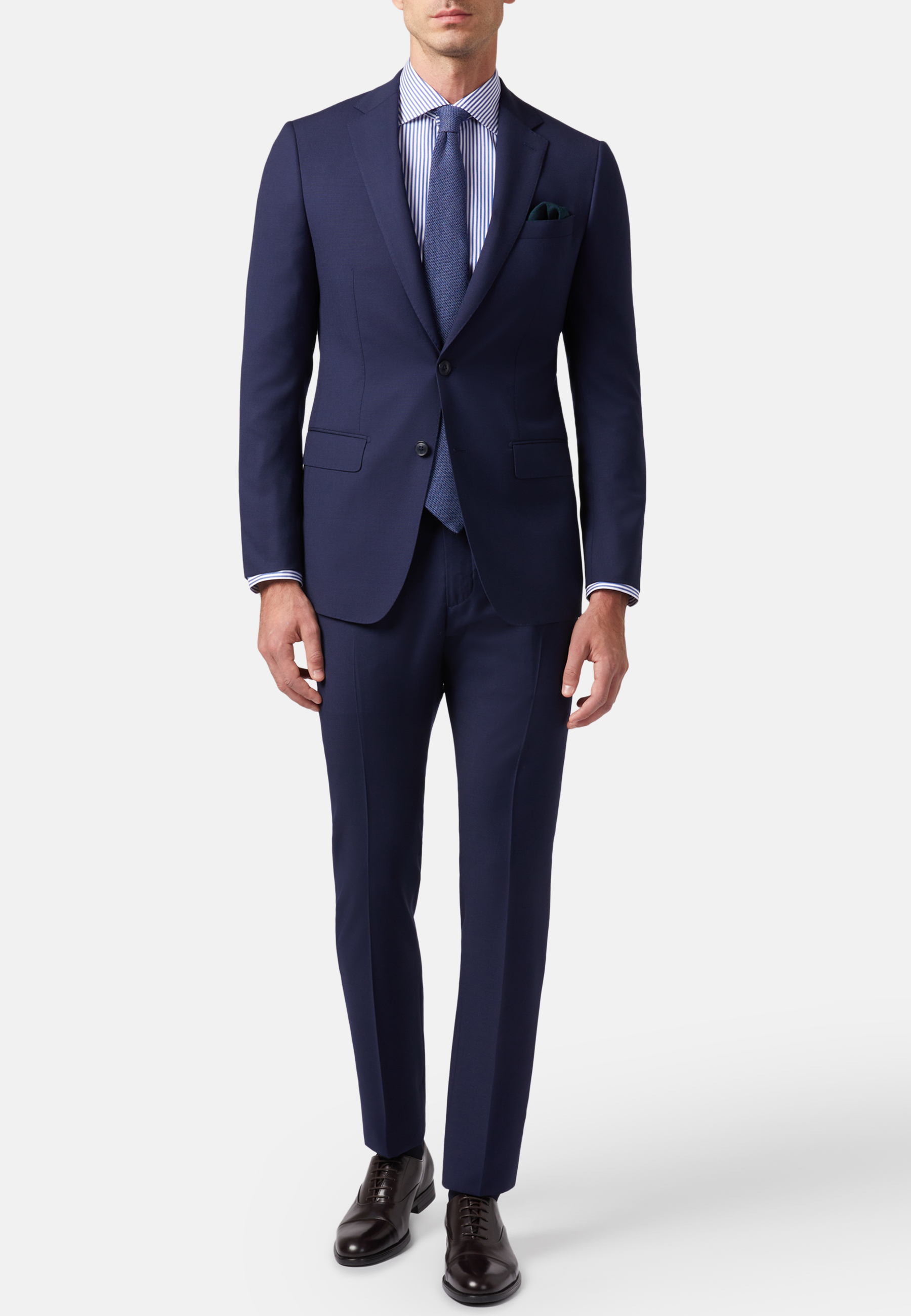 Men's Micro Stucrtured Wool Suit Style Anversa | Boggi Milano